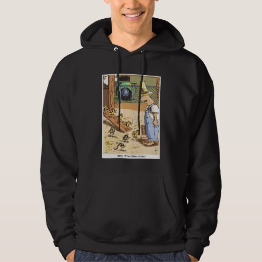 Biker Chicken black hooded sweatshirt (Voorkant)