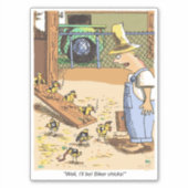 Biker Chicken contour sticker (Voorkant)