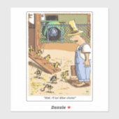 Biker Chicken contour sticker (Vel)