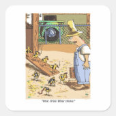 Biker Chicken grote vierkante stickers (Voorkant)