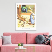 Biker Chicken white canvas print (Insitu (Woonkamer))