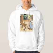 Biker Chicken white hooded sweatshirt (Voorkant)