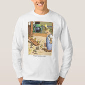 Biker Chicken white long sleeve shirt (Voorkant)