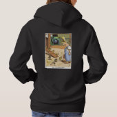 Biker Chicken women black hooded sweatshirt back (Achterkant)