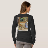 Biker Chicken women black long sleeve shirt back (Achterkant volledig)