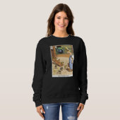 Biker Chicken women black sweatshirt (Voorkant volledig)