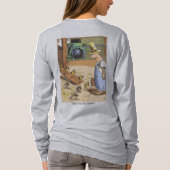 Biker Chicken women Grey long sleeve shirt back (Achterkant)