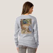 Biker Chicken women Grey long sleeve shirt back (Achterkant volledig)