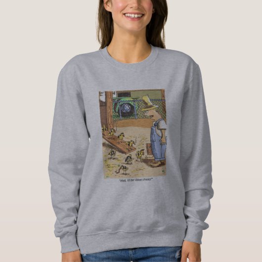 Biker Chicken women grijs sweatshirt (Voorkant)