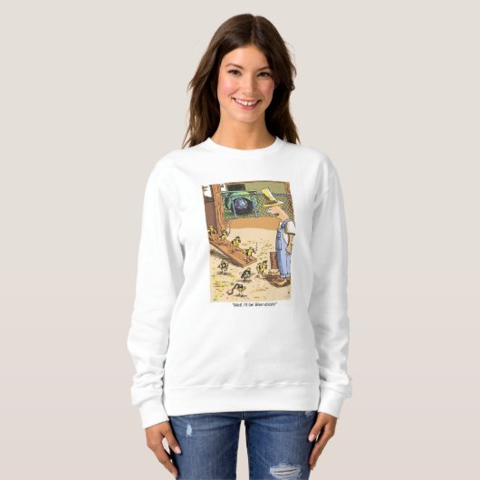 Biker Chicken women white sweatshirt (Voorkant volledig)