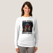 BIKER CHRISTMAS T-SHIRTS SANTA OP MOTORCYCLUS (Voorkant volledig)
