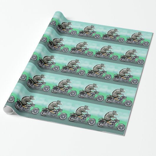 Biker Club Dillo Cadeaupapier (Uitgerold)