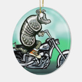 Biker Club Dillo Keramisch Ornament (Links)