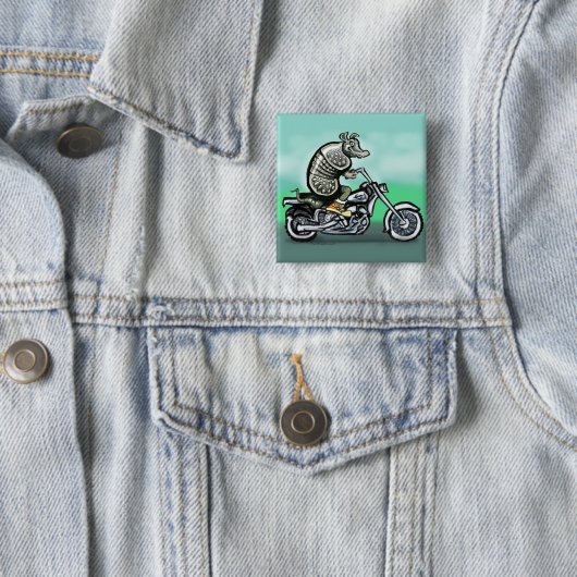 Biker Club Dillo Vierkante Button 5,1 Cm (In situ)