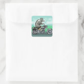 Biker Club Dillo Vierkante Sticker (Tas)