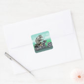 Biker Club Dillo Vierkante Sticker (Envelop)
