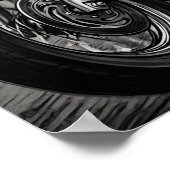 Biker Couple Motorcycle Night Ride Romance  Poster (Hoek)