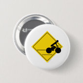 Biker Crossing Ronde Button 5,7 Cm (Voorkant /achterkant)