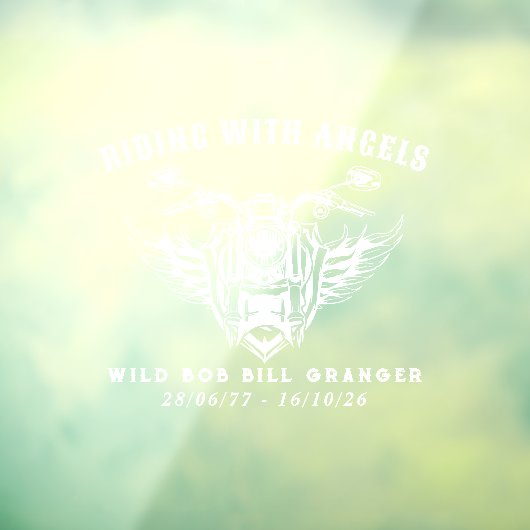 Biker Custom Memorial Decal Rijden met Engelen (Vel 3)