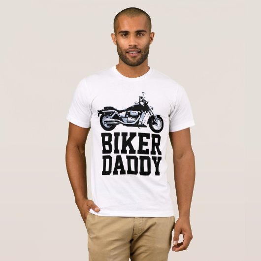 BIKER DAD DADDY MOTORCYCLE T-Shirts (Voorkant volledig)