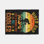 Biker Dad Fiets Vaderdag Design voor Fleece Deken (Voorkant (Horizontaal))
