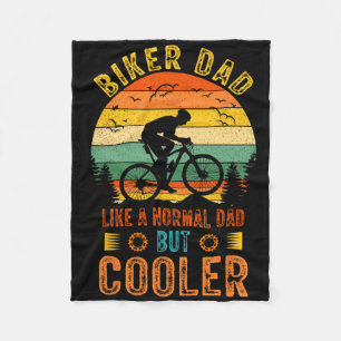 Biker Dad Fiets Vaderdag Design voor Fleece Deken