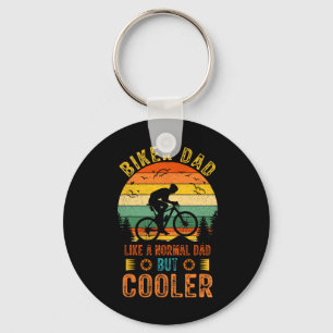 Biker Dad Fiets Vaderdag Design voor Sleutelhanger