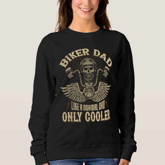 Biker Dad Motorcycle Father s Day for Dad Fathers Trui (Voorkant)