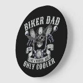 Biker Dad Motorfiets Vader Ruiter Biker Vader Vade Grote Klok (Hoek)