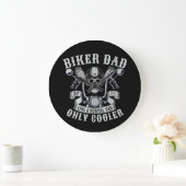 Biker Dad Motorfiets Vader Ruiter Biker Vader Vade Grote Klok (Huis)