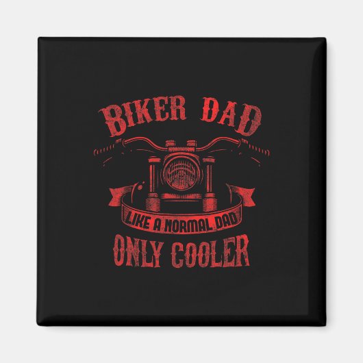 Biker Dad Motorfiets Vader & #; s Day Design voor  Magneet (Voorkant)