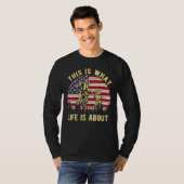 Biker: Dit is wat het leven is van American Retro  T-shirt (Voorkant volledig)