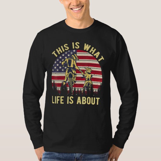 Biker: Dit is wat het leven is van American Retro  T-shirt (Voorkant)