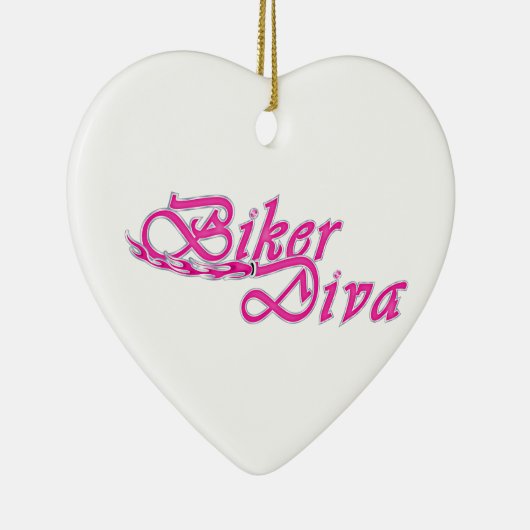Biker Diva Keramisch Ornament (Rechts)