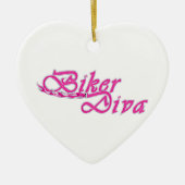 Biker Diva Keramisch Ornament (Voorkant)