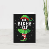Biker Elf Christmas Girls Women Elf Squad Xmas Fam Kaart (Voorkant)