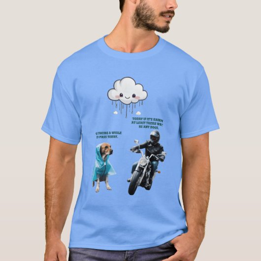 Biker en het hondenmeisje t-shirt (Voorkant)