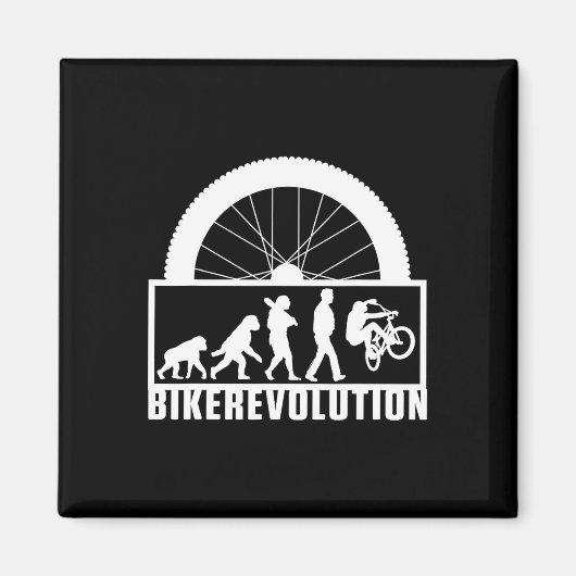Biker Evolution Fiets Bmx Mtb Mountainbike Magneet (Voorkant)