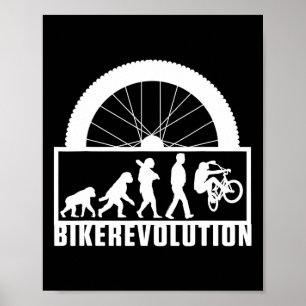 Biker Evolution Fiets Bmx Mtb Mountainbike Poster