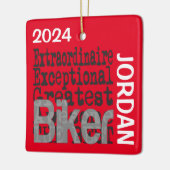 Biker Extraordinaire CUSTOM Keramisch Ornament (Links)