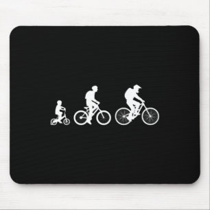 Biker Fiets Wielrennen Mountainbiken Evolutie  Muismat