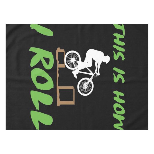 Biker fietsenlijst - Unieke Cycling Lover Cadeaubo Tafelkleed (Voorkant (Horizontaal))