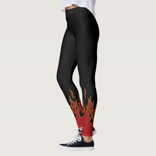 Biker Flames Red Yellow en Black Leggings (Links)