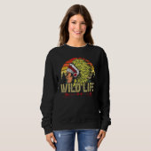 Biker for Men Indian Native American Skull Wild L Trui (Voorkant volledig)