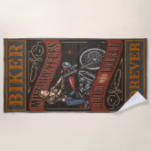Biker Forever Custom Motorfietsen Shop Babe Strandlaken (Voorkant)