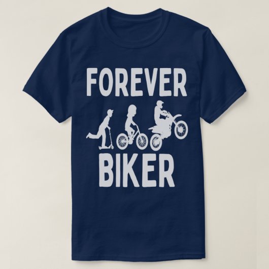 Biker Forever, motorfiets Funny Bike Cy T-shirt (Design voorkant)