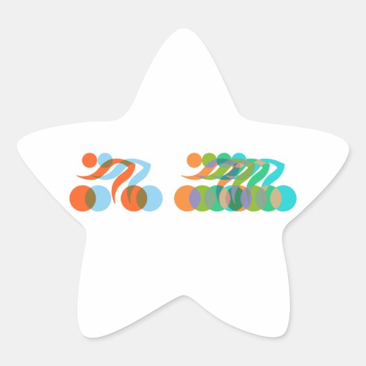 Biker freak ster sticker (Voorkant)
