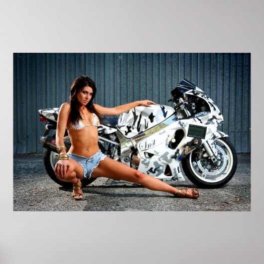 Biker Gal Poster (Voorkant)