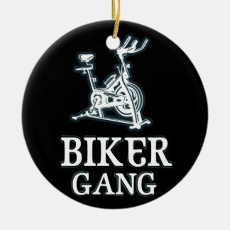 Biker Gang Funny Spin Gezegde Gym Workout Spinning Keramisch Ornament