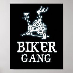 Biker Gang Funny Spin Gezegde Gym Workout Spinning Poster